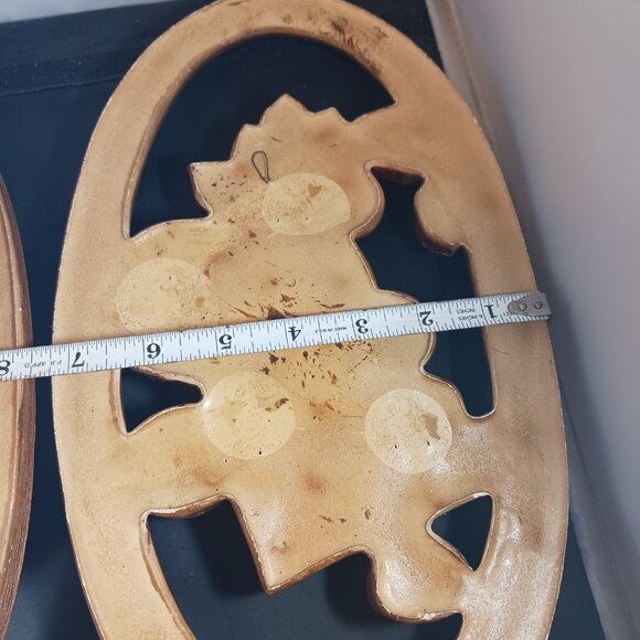 Vintage Miller Studio Inc. 1975 Set of 2 Fruit Wall Plaques Kitchen Decor - Picture 7 of 8